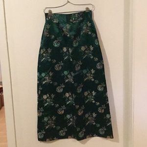 Satin Based Hand Stitched Statement A-Line Skit